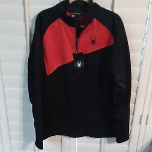 Spyder Performance Jacket Black and Red Athletic Design